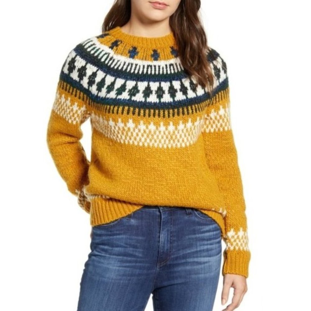 Lucky Brand Geo Pattern Sweater